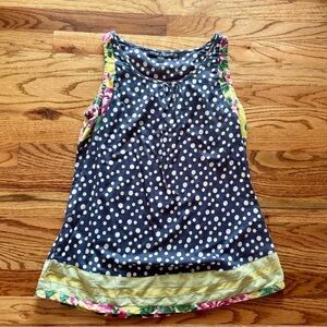 Polka Dot Sleeveless Tunic Top - Small